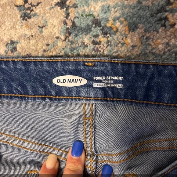 Old Navy Power Straight High Rise Jeans - Picture 4 of 7